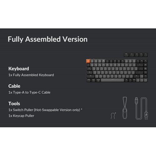 Клавіатура Keychron K3 V3 RGB Keychron Milk POM Brown Switch Wireless (K3X-B3) Black купити в Україні | Telemart фото