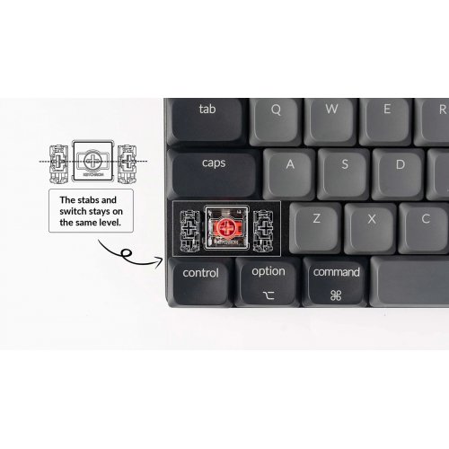 Клавіатура Keychron K3 V3 RGB Keychron Milk POM Brown Switch Wireless (K3X-B3) Black купити в Україні | Telemart фото