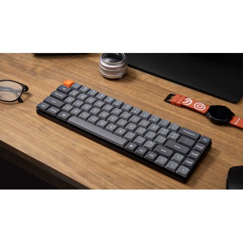 Клавіатура Keychron K7 Max RGB Low Profile Gateron Mechanical Brown Switch Wireless (K7M-B3) Black купити в Україні | Telemart фото