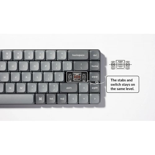 Клавіатура Keychron K7 Max RGB Low Profile Gateron Mechanical Brown Switch Wireless (K7M-B3) Black купити в Україні | Telemart фото
