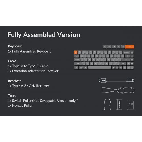 Клавіатура Keychron K7 Max RGB Low Profile Gateron Mechanical Red Switch Wireless (K7M-B1) Black купити в Україні | Telemart фото