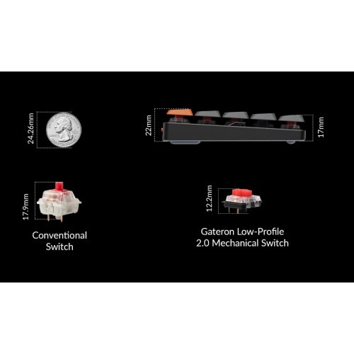 Клавіатура Keychron K7 Max RGB Low Profile Gateron Mechanical Red Switch Wireless (K7M-B1) Black купити в Україні | Telemart фото