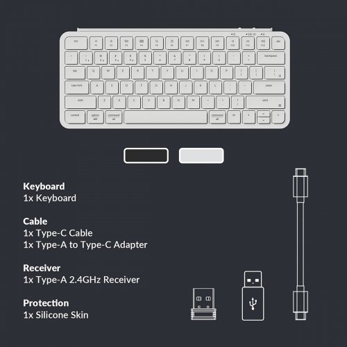 Клавіатура Keychron B1 Pro Ultra Slim Wireless (B1P-K8) Ivory White купити в Україні | Telemart фото