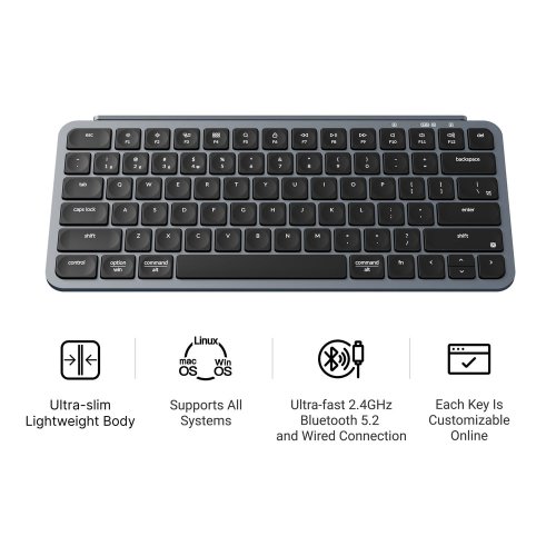 Клавіатура Keychron B1 Pro Ultra Slim Wireless (B1P-K1) Space Gray купити в Україні | Telemart фото