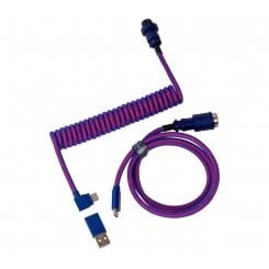 Кабель Keychron Premium Coiled Aviator Angled 1.08m (CAB3_KEYCHRON) Purple
