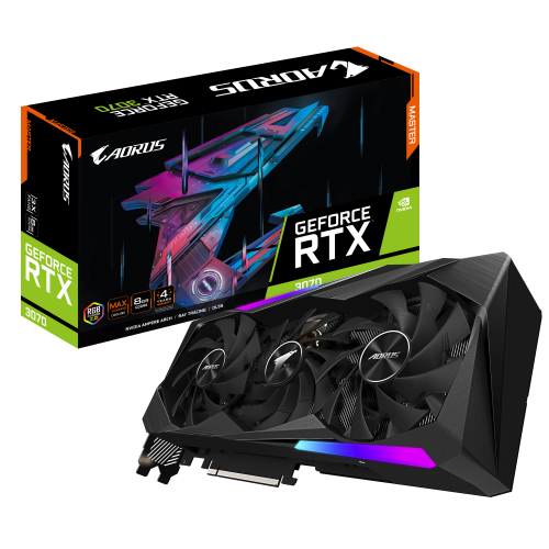 Відеокарта Gigabyte GeForce RTX 3070 AORUS MASTER 8192MB (GV-N3070AORUS M-8GD) (Відновлено продавцем, 909586) купити в Україні | Telemart фото