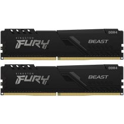 Озу Kingston DDR4 32GB (2x16GB) 3200Mhz FURY Beast Black (KF432C16BB1K2/32) (Восстановлено продавцом, 909625)