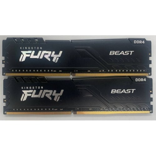 Озу Kingston DDR4 32GB (2x16GB) 3200Mhz FURY Beast Black (KF432C16BB1K2/32) (Восстановлено продавцом, 909625) купить в Украине | Telemart фото