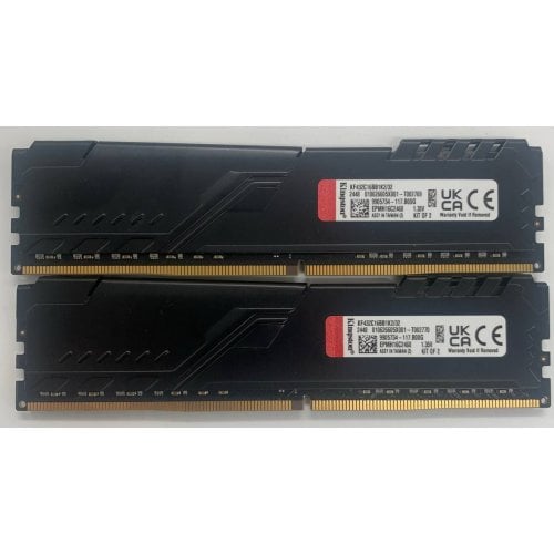 Озу Kingston DDR4 32GB (2x16GB) 3200Mhz FURY Beast Black (KF432C16BB1K2/32) (Восстановлено продавцом, 909625) купить в Украине | Telemart фото