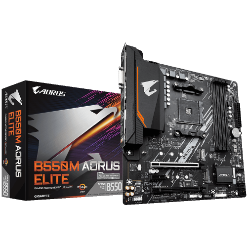 Уцінка материнська плата Gigabyte B550M AORUS ELITE (sAM4, AMD B550) (Сліди використання, 909654) купити в Україні | Telemart фото