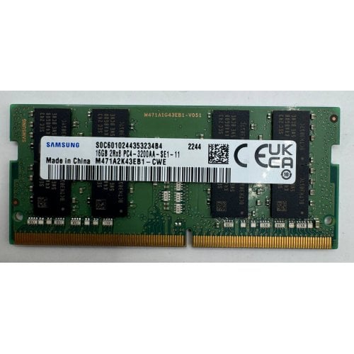 Озу Samsung SODIMM DDR4 16GB 3200Mhz (M471A2K43EB1-CWE) OEM (Восстановлено продавцом, 909665) купить в Украине | Telemart фото