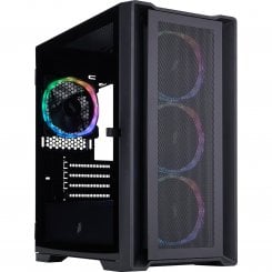Корпус 1stPlayer T4-BK-4FS7 Tempered Glass без БЖ Black