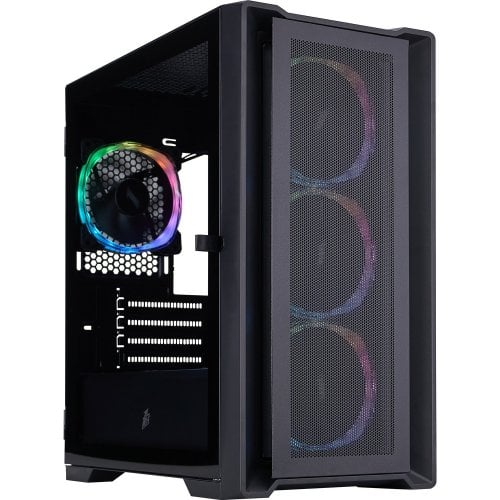 Корпус 1stPlayer T4-BK-4FS7 Tempered Glass без БП Black купить в Украине | Telemart фото