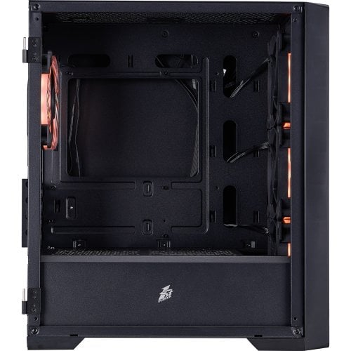 Корпус 1stPlayer T4-BK-4FS7 Tempered Glass без БП Black купить в Украине | Telemart фото
