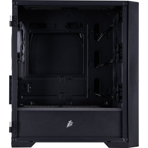 Корпус 1stPlayer T4-BK-4FS7 Tempered Glass без БП Black купить в Украине | Telemart фото