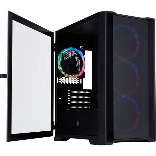 Корпус 1stPlayer T4-G-BK-4FS7 Tempered Glass без БП Black купить в Украине | Telemart фото