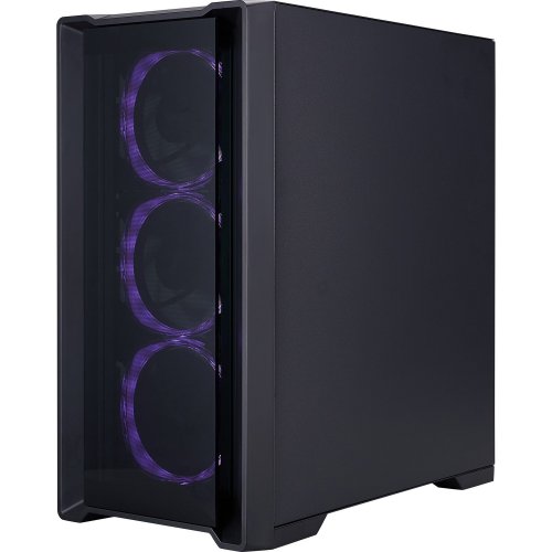 Корпус 1stPlayer T4-G-BK-4FS7 Tempered Glass без БП Black купить в Украине | Telemart фото