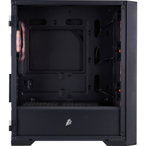 Корпус 1stPlayer T4-G-BK-4FS7 Tempered Glass без БП Black купить в Украине | Telemart фото
