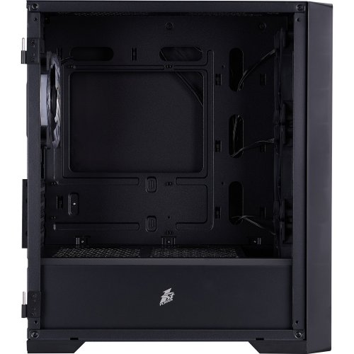 Корпус 1stPlayer T4-G-BK-4FS7 Tempered Glass без БП Black купить в Украине | Telemart фото