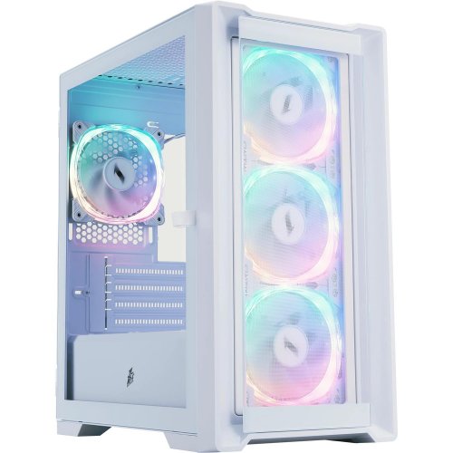 Корпус 1stPlayer T4-G-WH-4FS7-W Tempered Glass без БП White купить в Украине | Telemart фото
