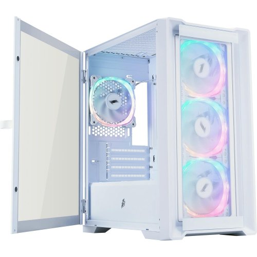 Корпус 1stPlayer T4-G-WH-4FS7-W Tempered Glass без БП White купить в Украине | Telemart фото