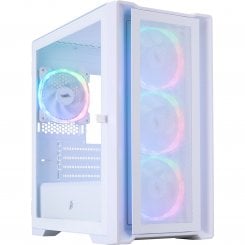Корпус 1stPlayer T4-WH-4FS7-W Tempered Glass без БЖ White