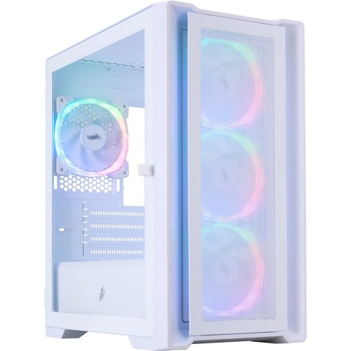 Корпус 1stPlayer T4-WH-4FS7-W Tempered Glass без БЖ White купити в Україні | Telemart фото