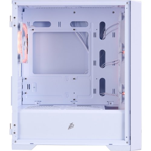 Корпус 1stPlayer T4-WH-4FS7-W Tempered Glass без БЖ White купити в Україні | Telemart фото
