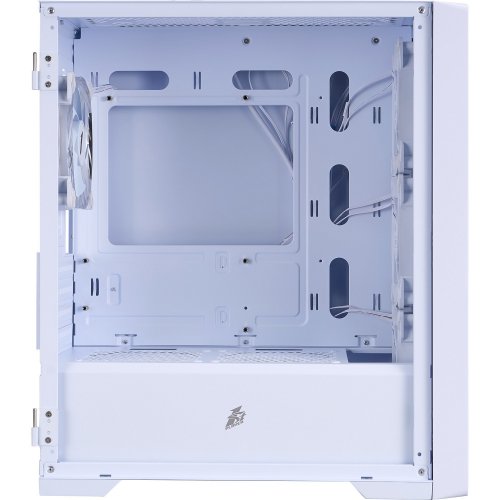 Корпус 1stPlayer T4-WH-4FS7-W Tempered Glass без БЖ White купити в Україні | Telemart фото