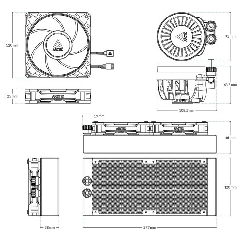 Готова СВО Arctic Liquid Freezer III Pro 240 SI (ACFRE00163A) Black купити в Україні | Telemart фото