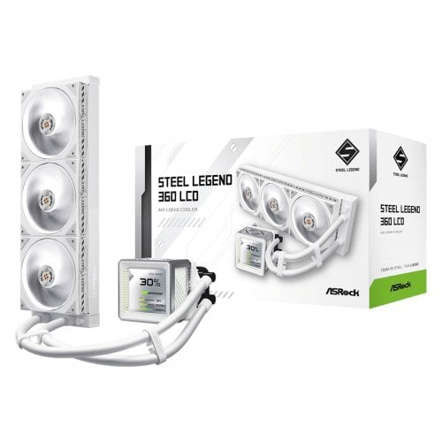 Готовая СВО AsRock Steel Legend 360 LCD White купить в Украине | Telemart фото
