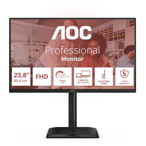 Монітор AOC 23.8" 24E4CV Black купити в Україні | Telemart фото