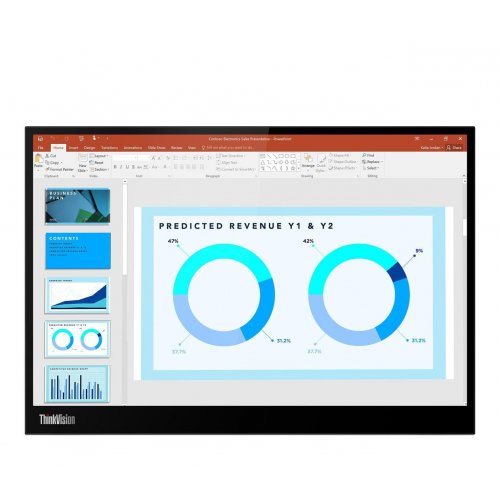 Монітор Lenovo 14" ThinkVision M14d (63AAUAT6WL) Raven Black купити в Україні | Telemart фото