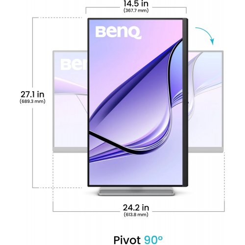 Монітор BenQ 27" MA270UP (9H.LP8LB.QBE) Silver купити в Україні | Telemart фото