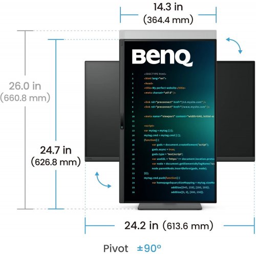 Монітор BenQ 27" RD270Q (9H.LPCLM.MBE) Black купити в Україні | Telemart фото
