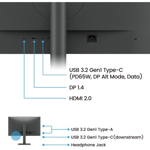 Монітор BenQ 27" RD270Q (9H.LPCLM.MBE) Black купити в Україні | Telemart фото