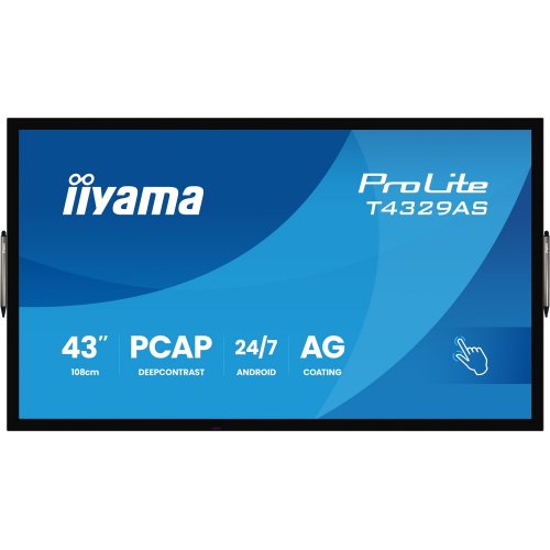 Информационная панель Iiyama 42.5" ProLite T4329AS-B1AG Black купить в Украине | Telemart фото