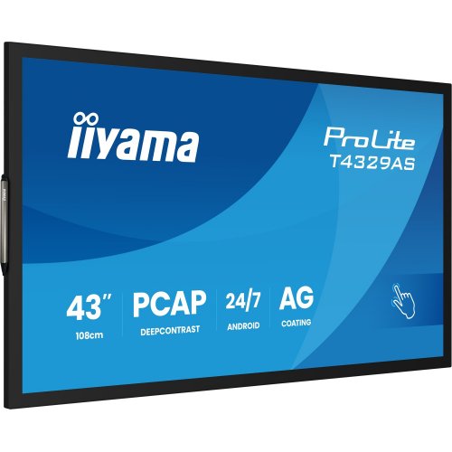 Информационная панель Iiyama 42.5" ProLite T4329AS-B1AG Black купить в Украине | Telemart фото