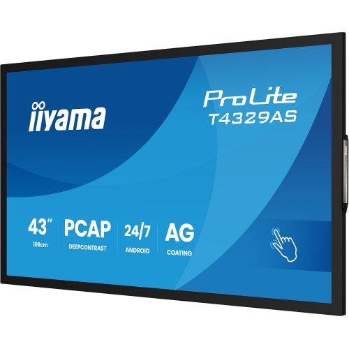 Информационная панель Iiyama 42.5" ProLite T4329AS-B1AG Black купить в Украине | Telemart фото