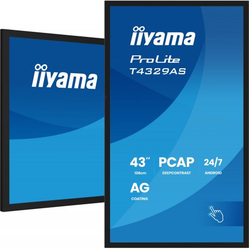 Информационная панель Iiyama 42.5" ProLite T4329AS-B1AG Black купить в Украине | Telemart фото