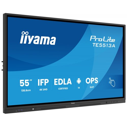 Інформаційна панель Iiyama 54.6" ProLite TE5513A-B3AG Black купити в Україні | Telemart фото