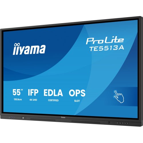 Інформаційна панель Iiyama 54.6" ProLite TE5513A-B3AG Black купити в Україні | Telemart фото