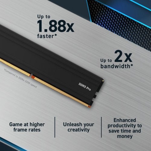 ОЗУ Crucial DDR5 32GB 5600Mhz Pro (CP32G60C40U5BT) купить в Украине | Telemart фото
