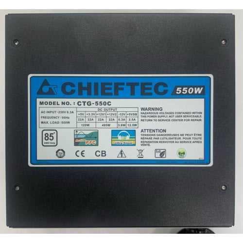 Блок питания CHIEFTEC A-80 550W (CTG-550C) (Восстановлено продавцом, 910095) купить в Украине | Telemart фото
