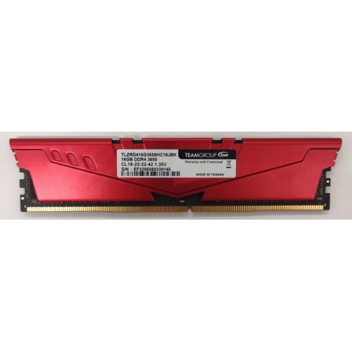 Озу Team DDR4 16GB 3600Mhz T-Force Vulcan Z Red (TLZRD416G3600HC18J01) (Восстановлено продавцом, 910137) купить в Украине | Telemart фото