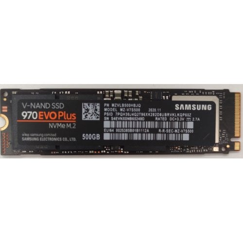 Ssd-диск Samsung 970 EVO Plus V-NAND MLC 500GB M.2 (2280 PCI-E) (MZ-V7S500BW) (Восстановлено продавцом, 910151) купить в Украине | Telemart фото