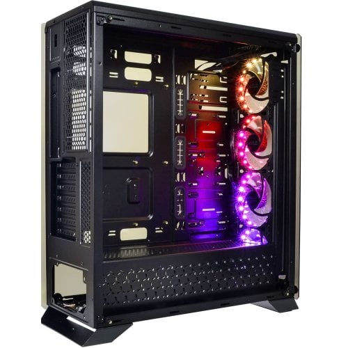 Корпус QUBE Armor RGB Tempered Glass без БП (QBT97_FMNU4+2ARMOR) Black (Восстановлено продавцом, 910152) купить в Украине | Telemart фото