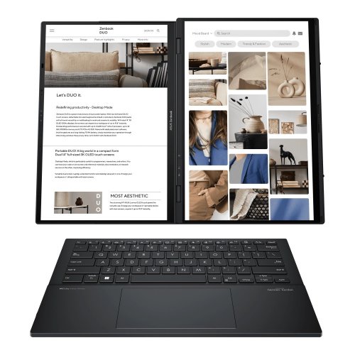 Ноутбук Asus Zenbook DUO UX8406CA-QL366W (90NB14X1-M00N20) Inkwell Gray купить в Украине | Telemart фото