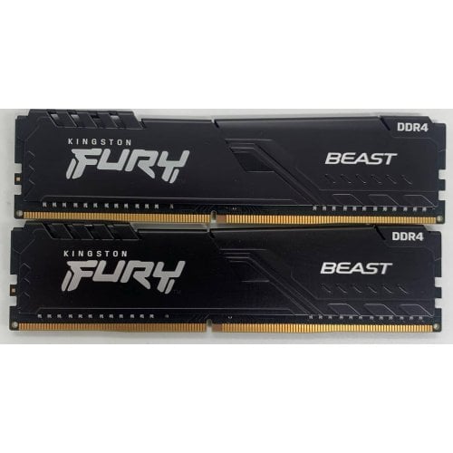Озу Kingston DDR4 16GB (2x8GB) 3200Mhz FURY Beast Black (KF432C16BBK2/16) (Восстановлено продавцом, 910317) купить в Украине | Telemart фото