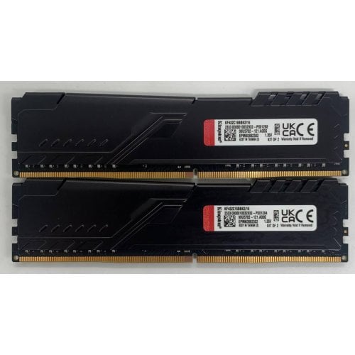 Озу Kingston DDR4 16GB (2x8GB) 3200Mhz FURY Beast Black (KF432C16BBK2/16) (Восстановлено продавцом, 910317) купить в Украине | Telemart фото